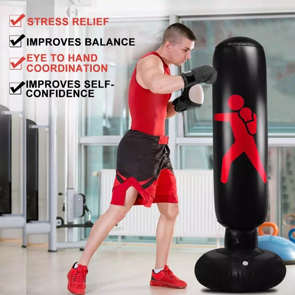 Inflatable boxing bag